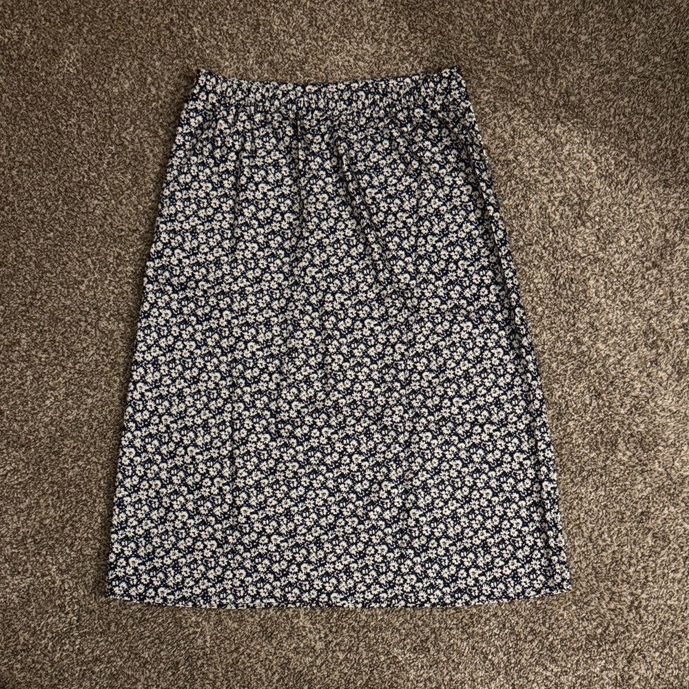 Floral Black and White Women's Skirt